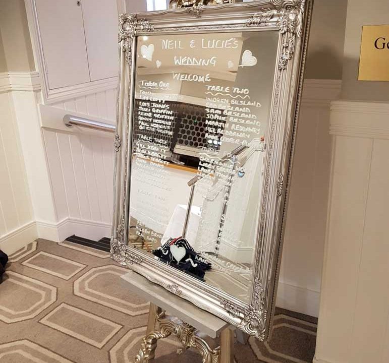 Our Collections - Mirrors and Easels - Emily Rose Events Hire