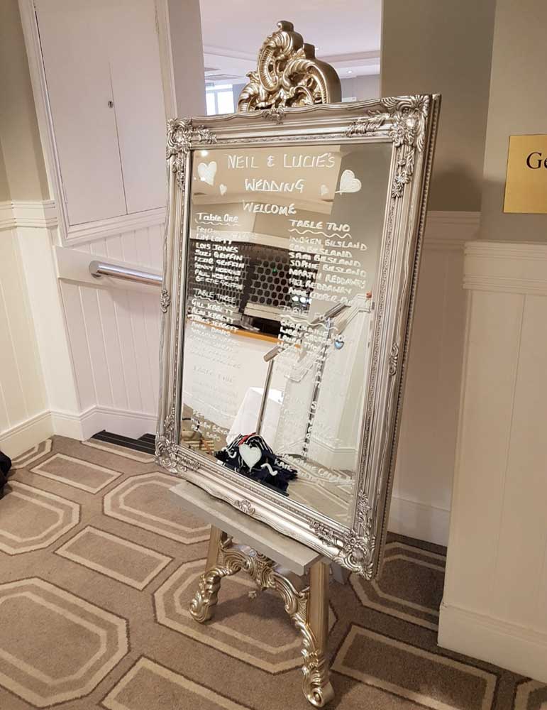 Our Collections - Mirrors and Easels - Emily Rose Events Hire